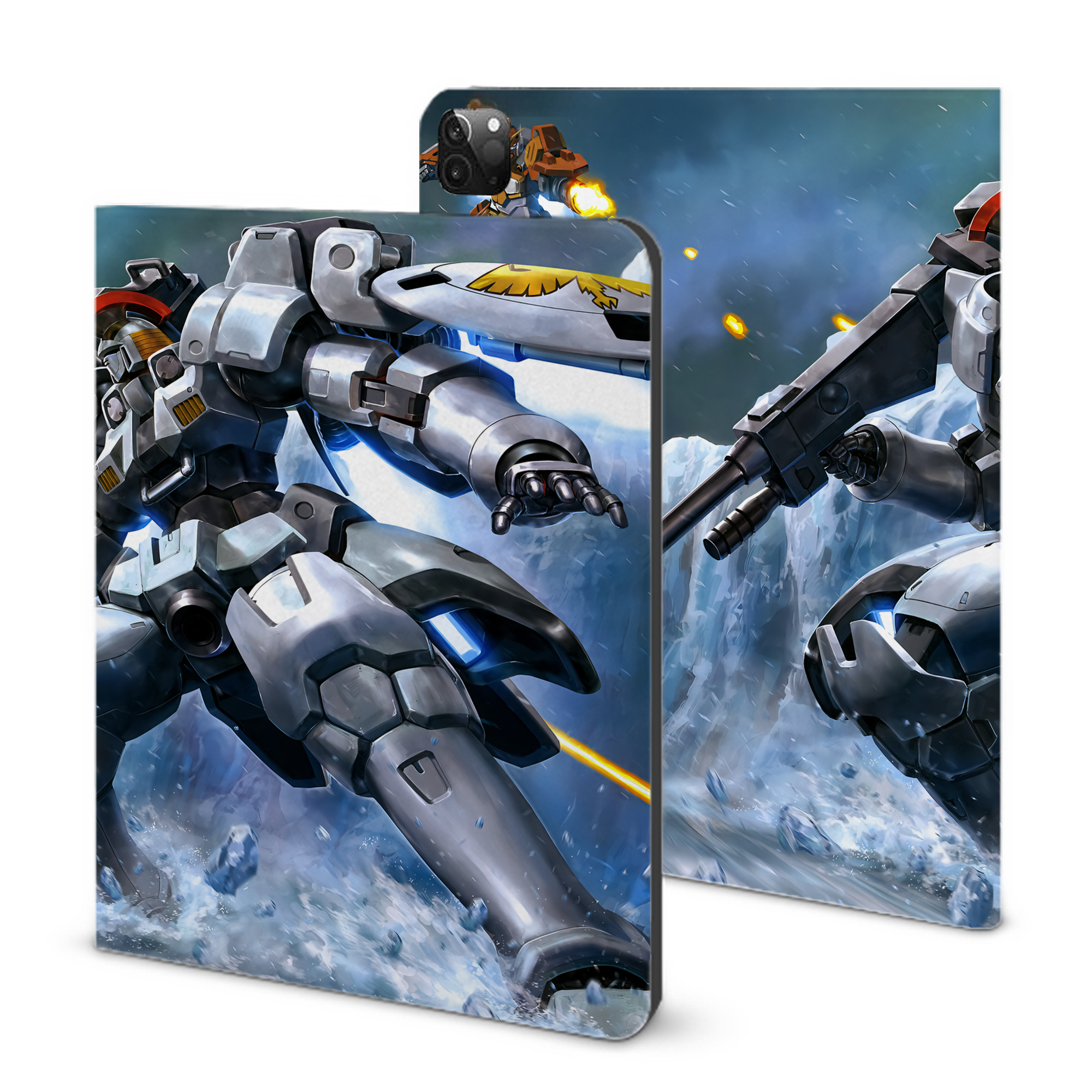 （画像用） 機動戦士ガンダム Mobile Suit Gundam IPadケース ペンホルダー付き ブックスタイルデザイン